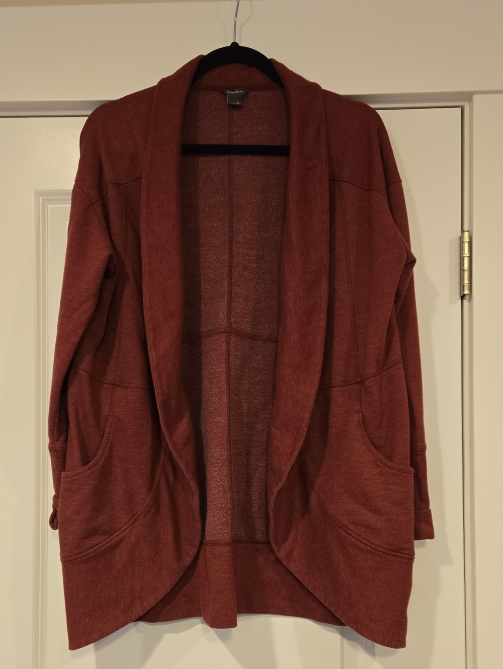 Eddie Bauer Mauve Open-Front Cardigan